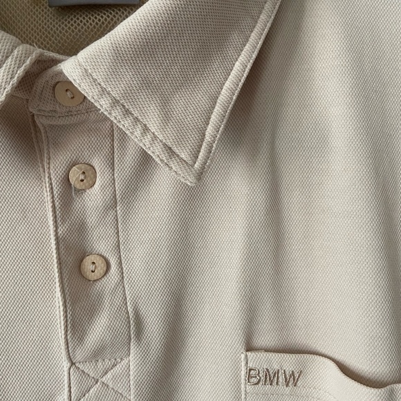 Men’s Beige BMW Polo Shirt 2XL - Picture 4 of 8